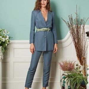 Black Iris Birdie Blazer in slate blue, size 2- never worn!!